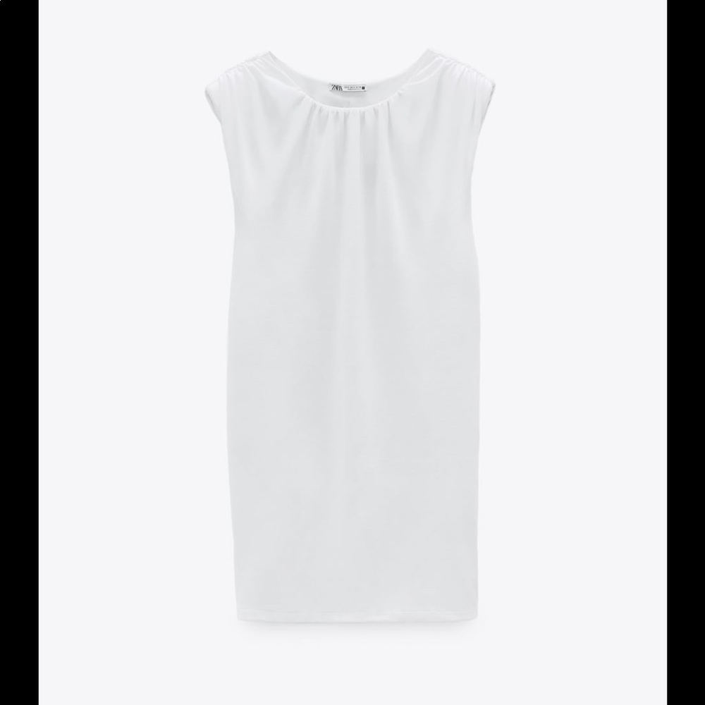 Zara T-shirt Dress with Shoulder Pads